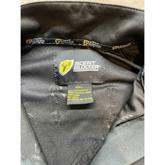 Scent Blocker Bone Collector‎ System Two 1/4 Zip Mens L Black Pullover Hunting - Picture 3 of 6